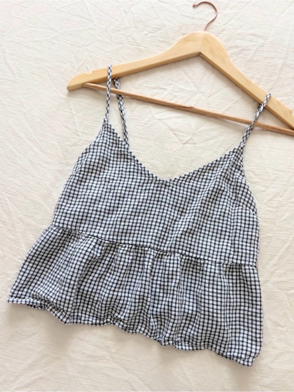 NWT Abercrombie & Fitch Black and White Plaid Tank Top
